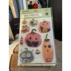 2003 K&Company Carolyn Gavin Snow Globe Pumpkin Halloween Stickers 9 pc