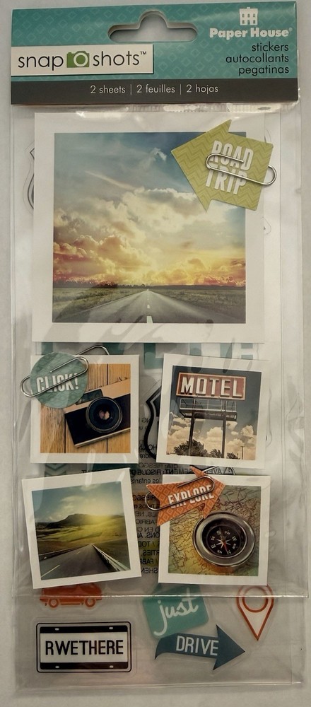 Paper House Snapshots sticker set~ROAD TRIP~Nice! Quick Ship!
