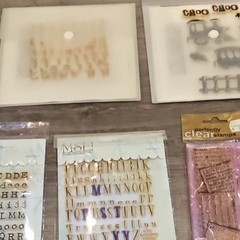 Clear Acrylic Stamps Lot. Scrapbooking, Crafting.