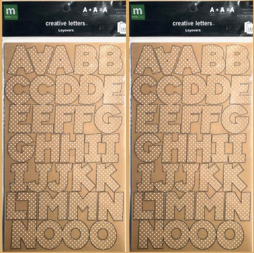 2 SETS MAKING MEMORIES CREATIVE LETTERS ABC STICKERS CHUNKY LAYOVERS DOTS 1 1/4″