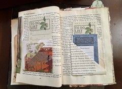 Handmade Botanical Junk Journal Vintage Hardback Repurposed Altered Book Gift