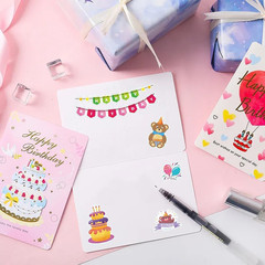 16 Sheet Happy Birthday Stickers Self-Adhesive Birthday Cards Scrapbook