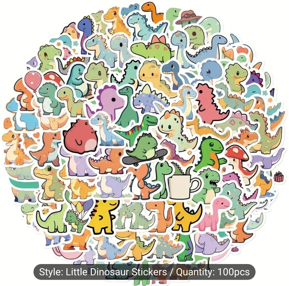 100 Cute Dinosaur Stickers