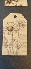 10pc Floral Botanical Design Paper Printed Tags for Gifts, Journal, Ephemra