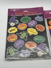 SEALED Vintage Halloween Stickers 4 Sheets Forget Me Not American Greetings (2)