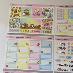 Hubman & Chubgirl Purr-Fect Breakfast Planner Kit Stickers