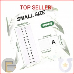 A-Z 26 White Letters Tabs Sticky Alphabet Tabs, 260 Pcs Self Adhesive Page Tabs