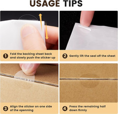 1440 Clear Circle Stickers, 1 Inch Strong Adhesive round Seals | Thin, Low-Profi