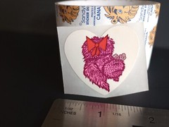 Vintage Stickers Heart Sticker Mod VTG 80’s HTF Pink Poodle Dog