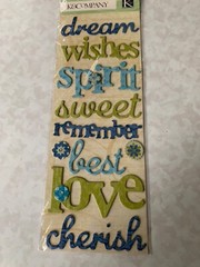 K&COMPANY STICKERS K-OLOGY ADDISON CHIPBOARD WORDS 10PCS