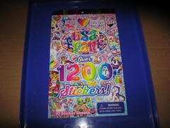 Vtg Lisa Frank Be Creative Angel Cat Glitter Purple Clipboard W/Stickers