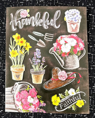 Crafter’s Square 3-D Dimensional Pop-Up Thankful Stickers Flowers Faithful Tools