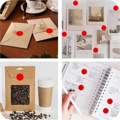 Red Circle Stickers, 10000 Count, 10 Rolls Dispenser
