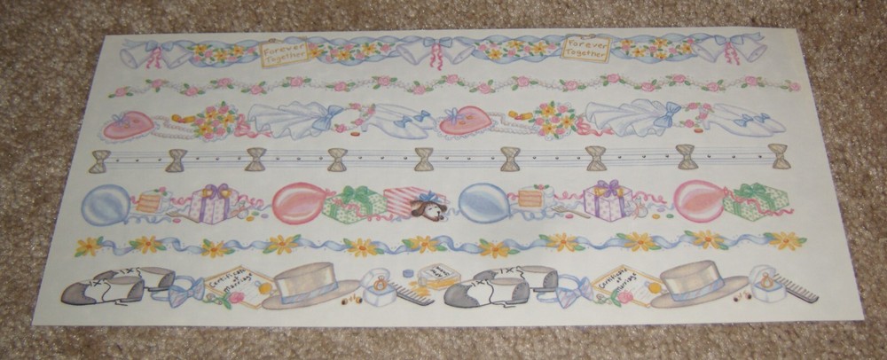 Tie Me To The Moon ~ Dimple Street Gang Wedding Border Sticker Sheet