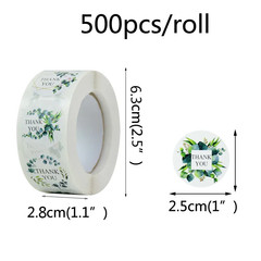 500pcs/1 Roll Stickers Thank You Self-Adhesive Sealing For Gift Box Envelope NEW