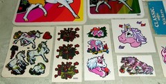 Vintage 80s BJ Decal Specialties Unicorn Sticker Lot Prism Vinyl Foil Rainbow