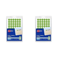 Avery Removable Green Dot Labels 840 Count Pack of 2
