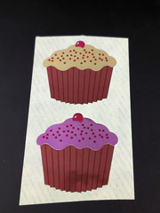 Vintage Hambly Mylar Stickers Dessert Cupcakes Ice Cream Float