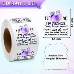 1000 Pcs 1.5″ Thank You Stickers Small Business You are The Heart of My