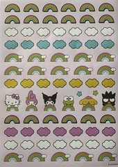 HELLO KITTY FRIENDS Stickers (76pc)Sanrio•Clouds•Rainbow •Cartoon•Card Making•