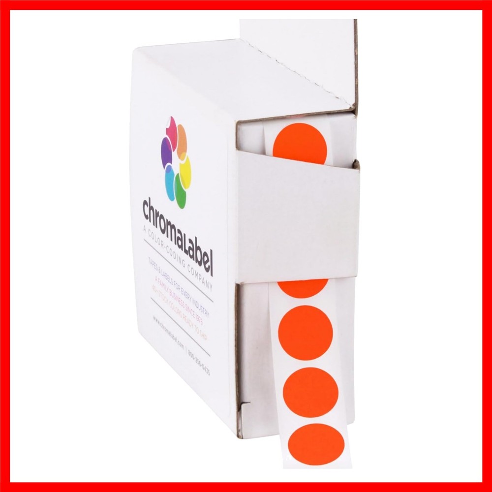 1/2 Inch Round Colored Stickers, High Visibility Permanent Sticky Dots Color …