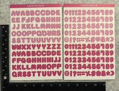 Lot of 6 Sheets Alphabet Letter Number Rainbow Warm Colorful Stickers