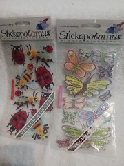 Stickopotamus Butterflies Lady Bugs Bees Binder Vellum Stickers scrapbook