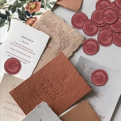 50 Pcs Red Wax Seal Stickers – Tulip Wedding Invitation Envelope Bow Seal Sti…