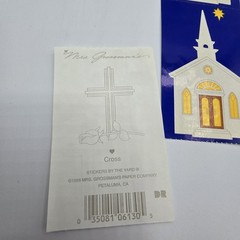 Vtg 90s Mrs. Grossman’s Stickers Lot Christmas Poinsettia Cross Church Bows