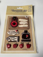 NLA WALMART FCONGRATS GRAD GRADUATION DIMENSIONAL STICKERS APPLES TAG