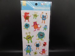 Little Yellow Bicycle® Stickers Sheet – Monsters with Foil Accents 13pcs