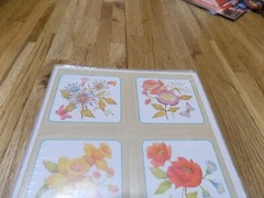 Vintage Flowers Current Daffodils Poppies Sticker Sheet butterfly Garden Gallery