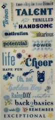 THE SKY IS THE LIMIT Rub-On Transfers(4”x8-1/2”)Talent •Handsome•Boy•Card Making