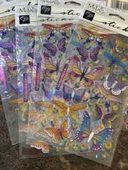 Butterflies Scrapbook Stickers & Rub On Transfers Lot