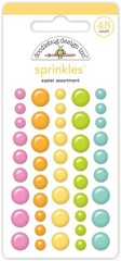 Doodlebug Sprinkles Easter Assortment Dots Pink Blue Green Orange Yellow