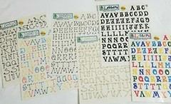NEW Lot 6 Sets Provo Craft Letters Numbers Black Multi Gold Acid Free -F