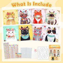 Gem Art Sticker Kit,Diamond Art Sticker Crafts for Kids Ages 412