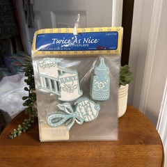 Ellison Designs «Twice As Nice» Laser Overlays Die Cuts – Baby Boy – 24 Packages