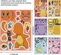24 Cute Cartoon Monster Stickers – Kawaii Make a Face Party Favors Activities