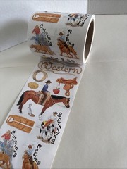 Western Horse Rider Sticker ROLL NRN Designs Scrapbook Stickers Roping Cutting