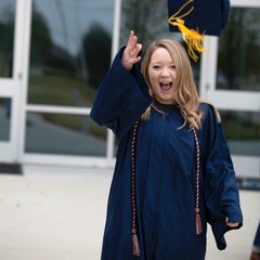 Endea Graduation Single Honor Cord Three-Color (Navy Blue/Red/White)