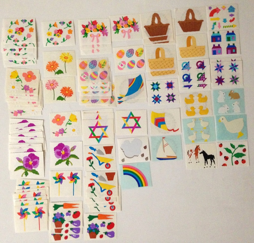 Vintage Mrs Grossman’s Easter Spring Flower Sticker Lot 75+ Mods