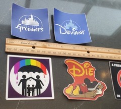 ANTI Disney STICKERS Variety Pack (6) *5* Year Warranty!!