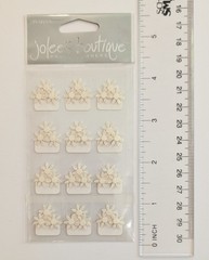 Jolee’s Beige Off-White Flower Clusters Photo Corners Scrapbooking Stickers