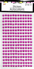 Gems Bling Bright Hot Pink Pearls Jot Stickers