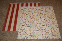 Bo Bunny Double-Sided Paper Lot B ~ «Firecracker » Lot of Ten Sheets.