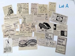 FASHION 24pc LOT A Ephemera Paper Pack Junk Journal Vintage Ads Collage Art