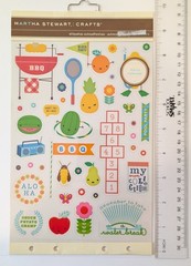 Martha Stewart Summer Camp Vacation BBQ Pool Party Clear Flat Scrapbook Stickers