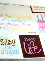 Pregnancy Scrapbook Stickers Deja Views Vellum Quotes Word Tiles 268pc Tablet
