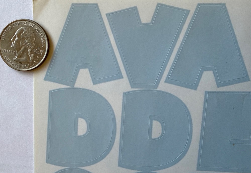 LARGE LIGHT ICE BLUE 1-1/4”Chunky Shadow Alphabet Stickers(114pc)Making Memories
